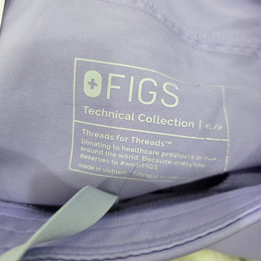 Figs Kade Cargo Scrub Pants Straight Leg Lavender Purple T21004 XL/P Petite - Picture 7 of 8